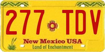 NM license plate 277TDV