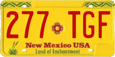 NM license plate 277TGF