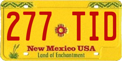 NM license plate 277TID