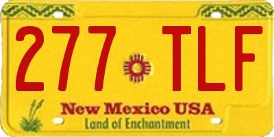 NM license plate 277TLF