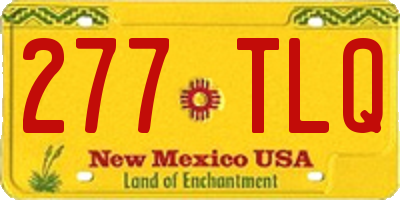 NM license plate 277TLQ