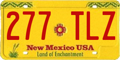 NM license plate 277TLZ