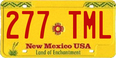 NM license plate 277TML
