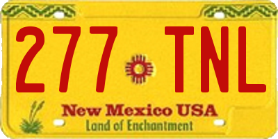 NM license plate 277TNL