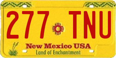 NM license plate 277TNU