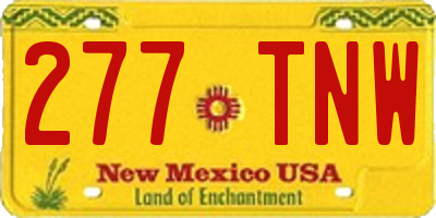 NM license plate 277TNW