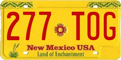 NM license plate 277TOG