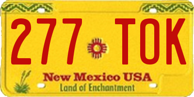 NM license plate 277TOK