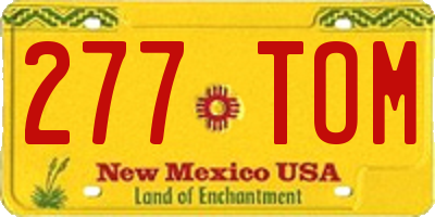NM license plate 277TOM