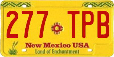 NM license plate 277TPB