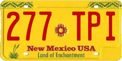 NM license plate 277TPI