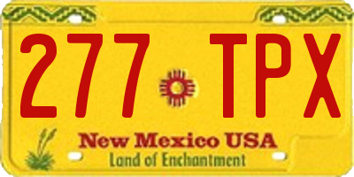 NM license plate 277TPX