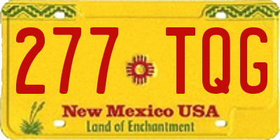 NM license plate 277TQG