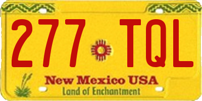 NM license plate 277TQL