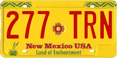 NM license plate 277TRN