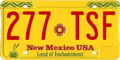 NM license plate 277TSF