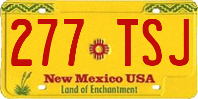 NM license plate 277TSJ