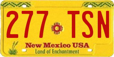 NM license plate 277TSN