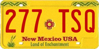 NM license plate 277TSQ