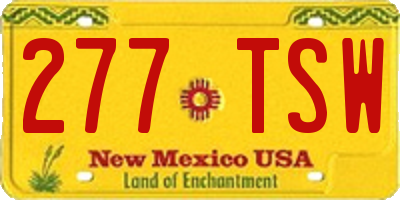 NM license plate 277TSW