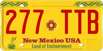 NM license plate 277TTB