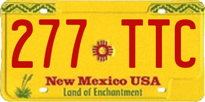 NM license plate 277TTC
