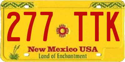NM license plate 277TTK