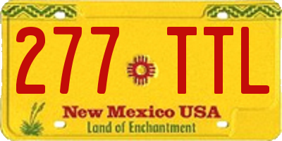NM license plate 277TTL
