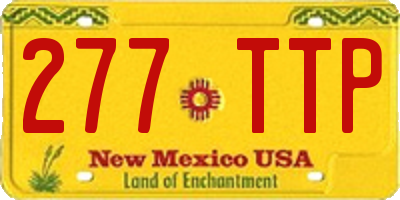 NM license plate 277TTP