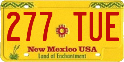 NM license plate 277TUE
