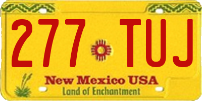 NM license plate 277TUJ