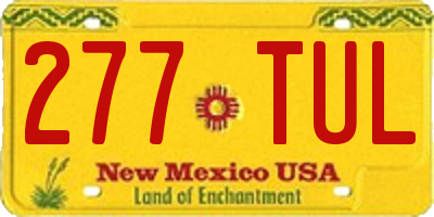 NM license plate 277TUL