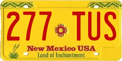 NM license plate 277TUS