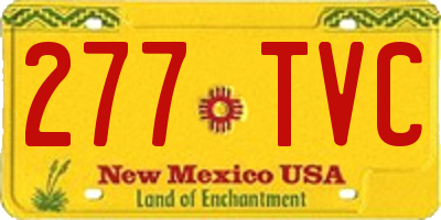 NM license plate 277TVC