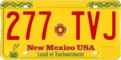 NM license plate 277TVJ