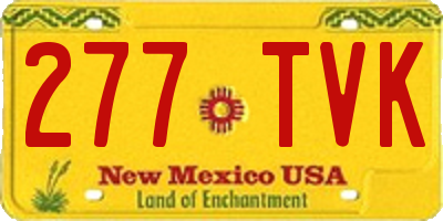 NM license plate 277TVK