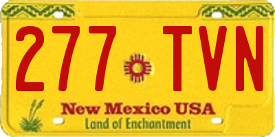 NM license plate 277TVN