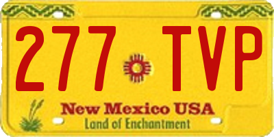 NM license plate 277TVP