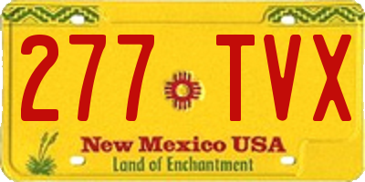 NM license plate 277TVX