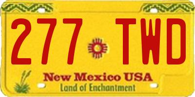 NM license plate 277TWD