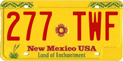 NM license plate 277TWF
