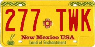 NM license plate 277TWK