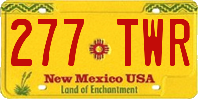 NM license plate 277TWR
