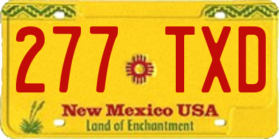 NM license plate 277TXD