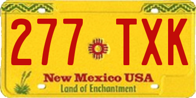 NM license plate 277TXK