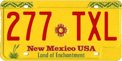 NM license plate 277TXL
