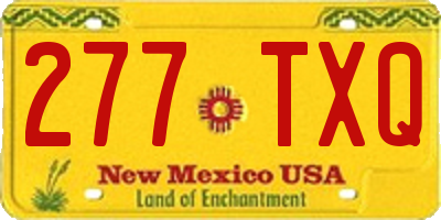 NM license plate 277TXQ