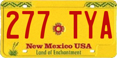 NM license plate 277TYA