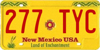 NM license plate 277TYC