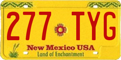 NM license plate 277TYG
